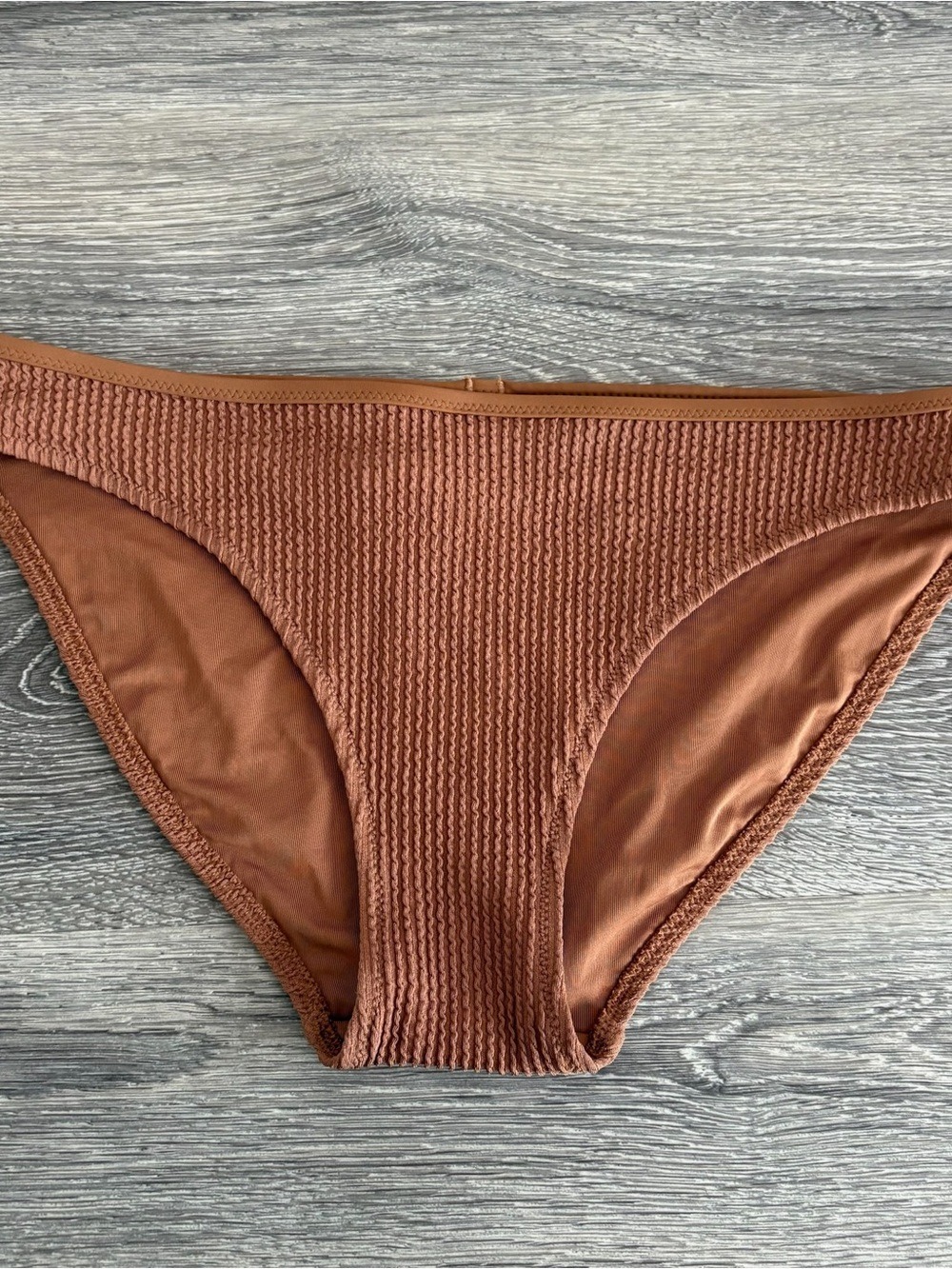 AerieTextured Rust Brown Bikini Bottoms Size M